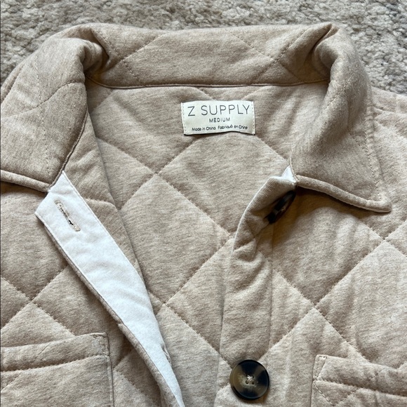 Z Supply Tan Quilted Shirt Jacket - Picture 3 of 4